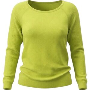 Lauren Active Ralph Lauren Womens XL Lime Green Cotton Mesh Raglan Sweater